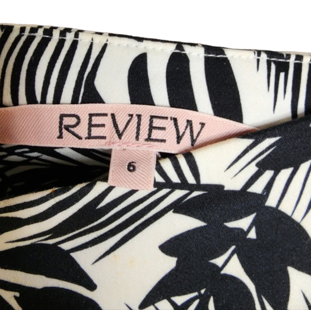 Review short Skirt Black White Floral Pencil size 6 - Picture 6 of 8
